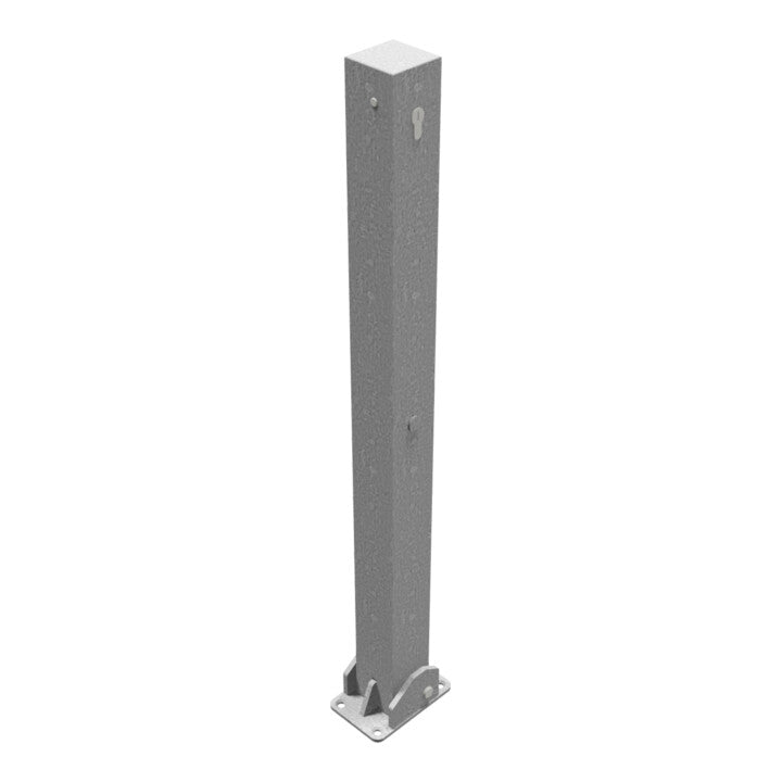 Schake Absperrpfosten Parkplatzsperre Profilzylinder 70x70mm feuerverzinkt 470UZ - 4250384711900