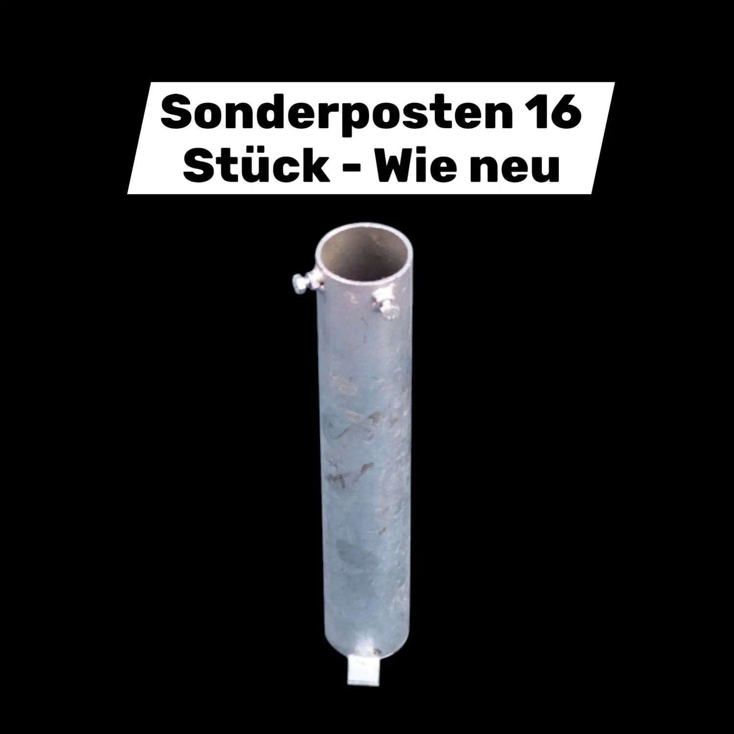 B-Ware Schake Bodenhülse Pfostenhülse Rohrpfosten ø60mm Verschraubungen 400mm 16 Stück - 4250384710156