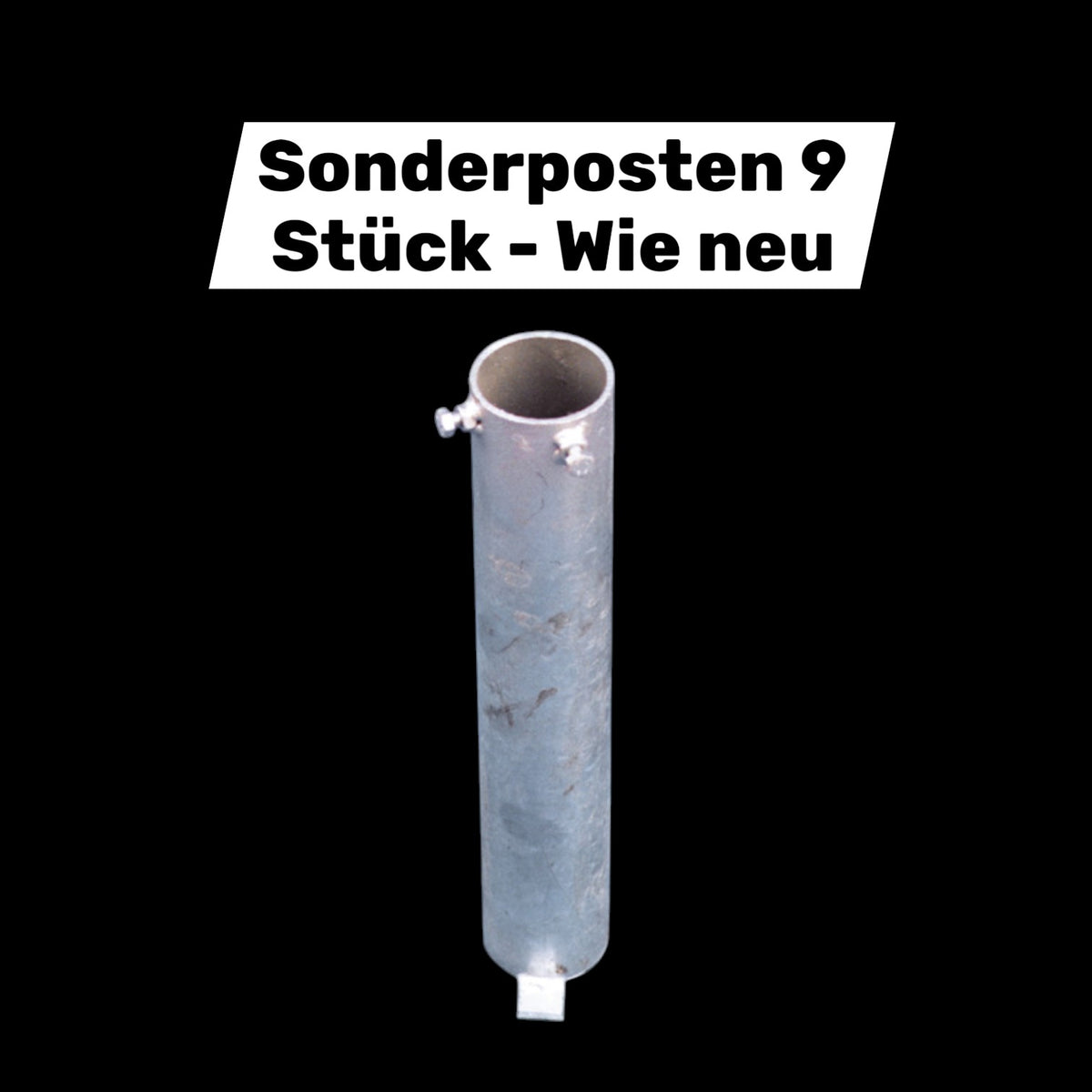 Schake Bodenhülse Pfostenhülse Rohrpfosten Ø60mm Verschraubungen 9 STÜCK - 4250384710156