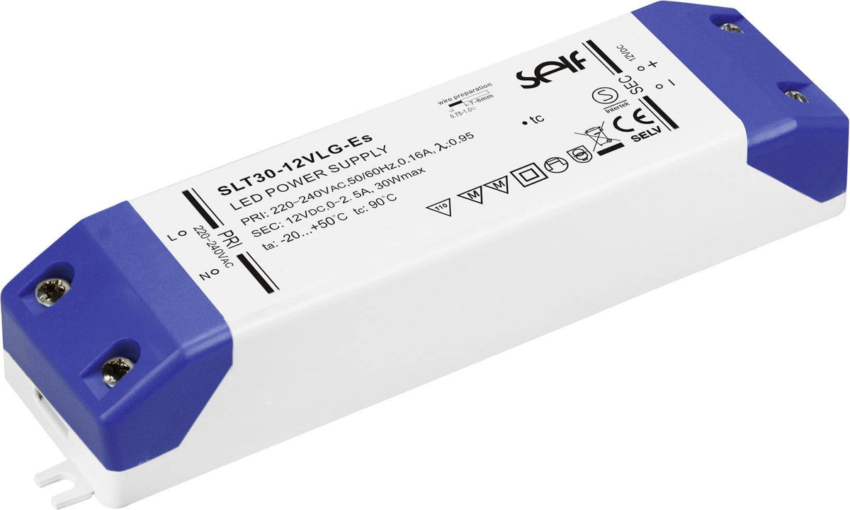 Self Electronics SLT30-48VLG-ES LED-Treiber Konstantspannung 30W Lampen 2 STÜCK - 4021087052894