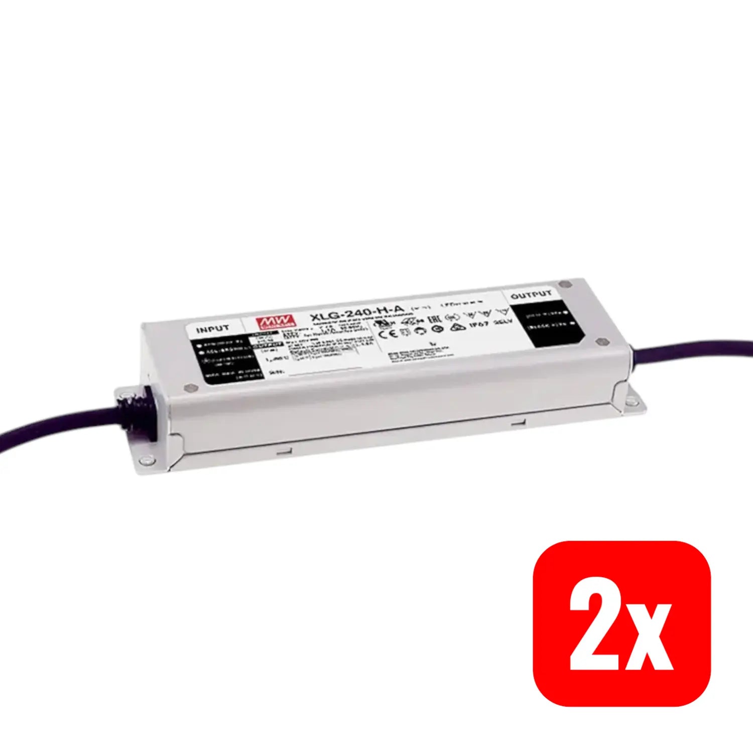 B-Ware Mean Well Led Treiber Stromversorgung Konstantleistung Metall Außen Ip67 2 Stück - 4711287457369