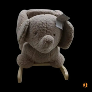 B-Ware Nattou Schaukeltier Schaukelpferd Elefant Teddy Taupe Kinder Spielzeug