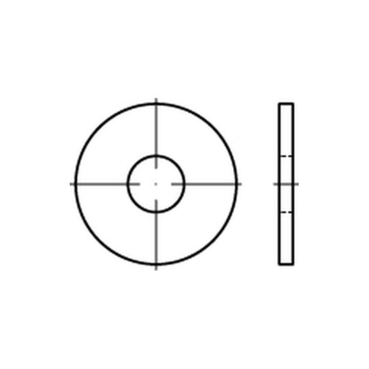 B-Ware Din Scheibe Scheiben Unterlegscheibe 9021 Stahl Blank 3,2x9x0,8mm