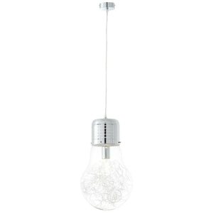 B-Ware Brilliant Pendelleuchte Hängelampe Glas Hängeleuchte Bulb Chrom E27 Led Lampe