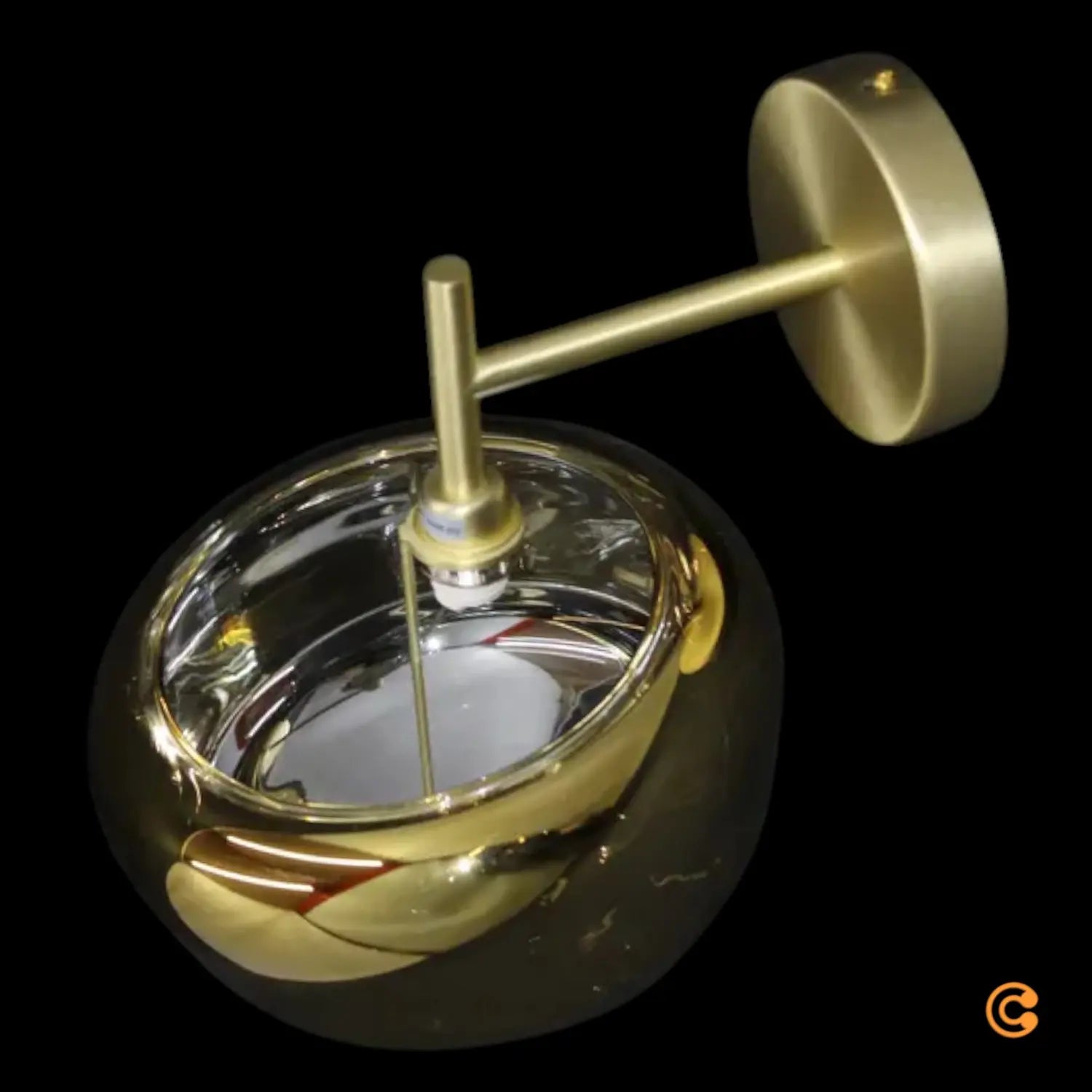 B-Ware Miloox Wandleuchte Wandlampe X Ray Gold Led Leuchte Glas Metall Siehe Text/Fotos - 8050612944706