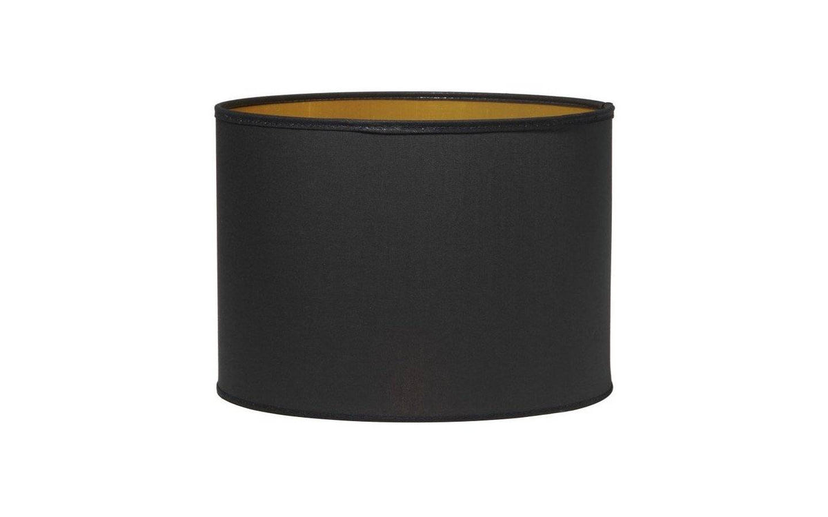 PR Home Schirm Lampenschirm Beleuchtung schwarz gold Ø 30 cm Polyester Textil - 7330976079155