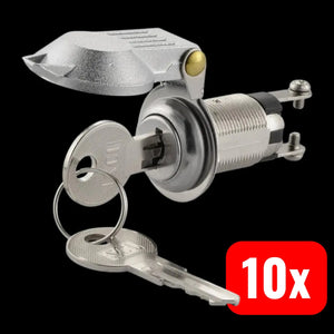 B-Ware Tru Components Schlüsselschalter Schlüsselumschalter Metall Rastend 10 Sets