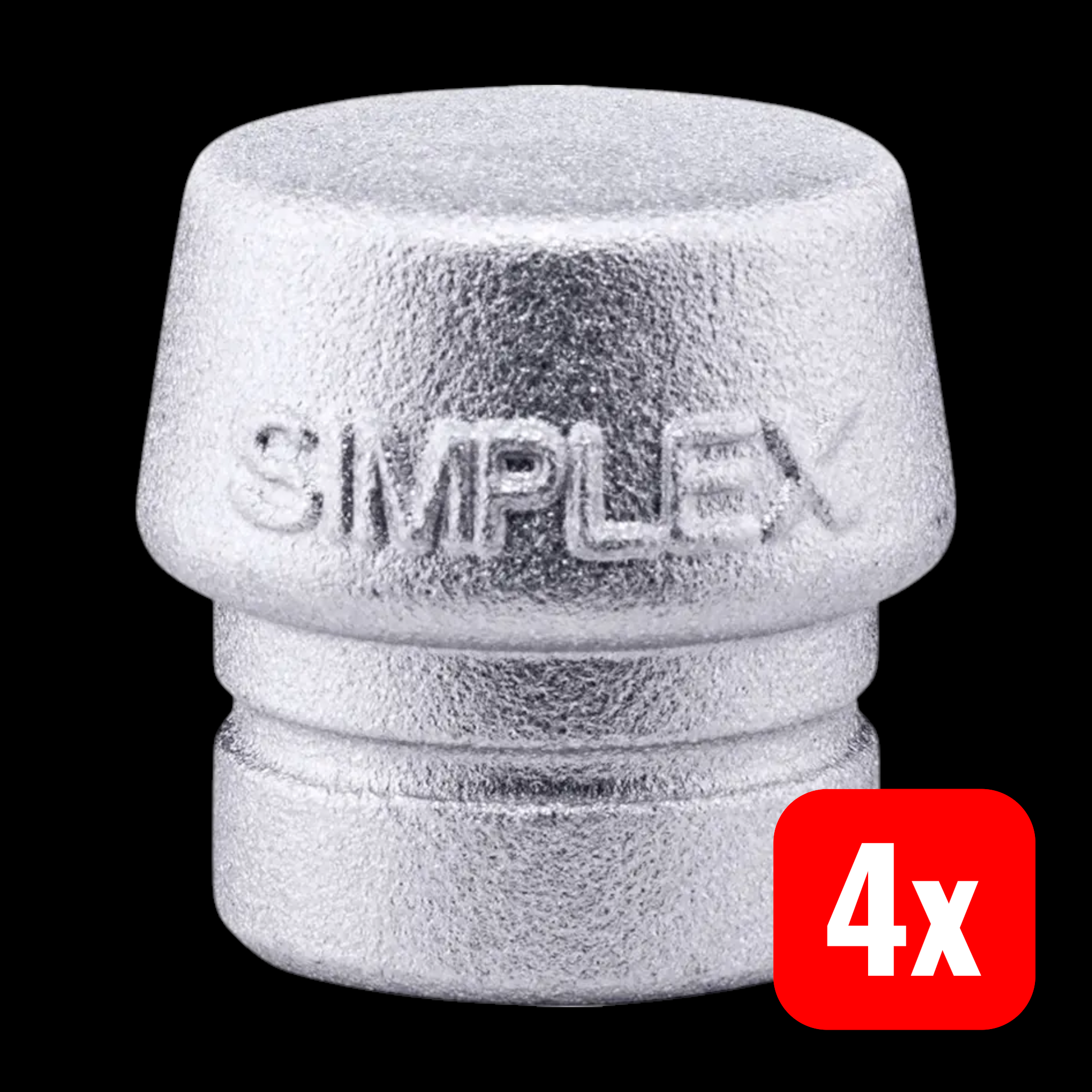 HALDER Ersatzkopf Schlageinsatz Weichmetall hart SIMPLEX 3209 40 mm 120g 4 STÜCK - 4030618301233