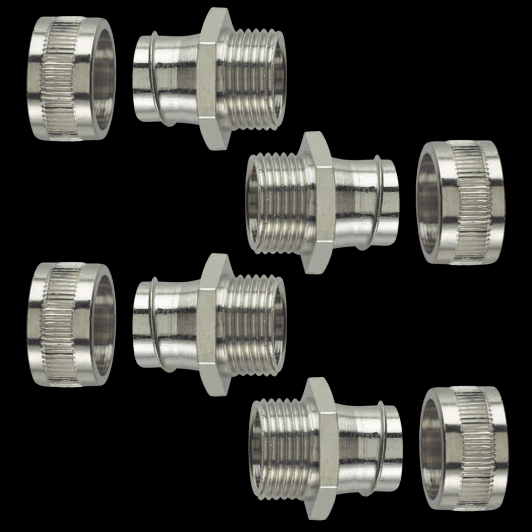 Hellermann Tyton Schlauchverschraubung Sc25 Fm M25 Metall 21.10 Mm Gerade 4 Stück B-Ware