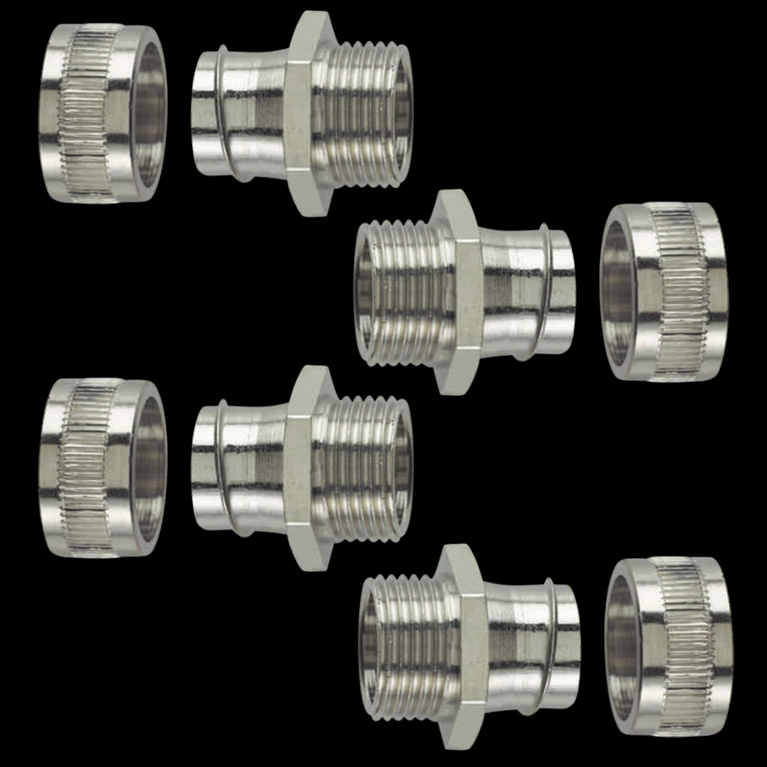 Hellermann Tyton Schlauchverschraubung Sc25 Fm M25 Metall 21.10 Mm Gerade 4 Stück B-Ware