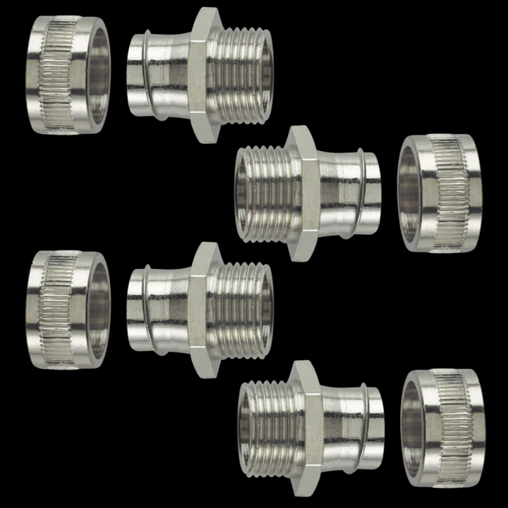 Hellermann Tyton Schlauchverschraubung Sc25 Fm M25 Metall 21.10 Mm Gerade 4 Stück B-Ware