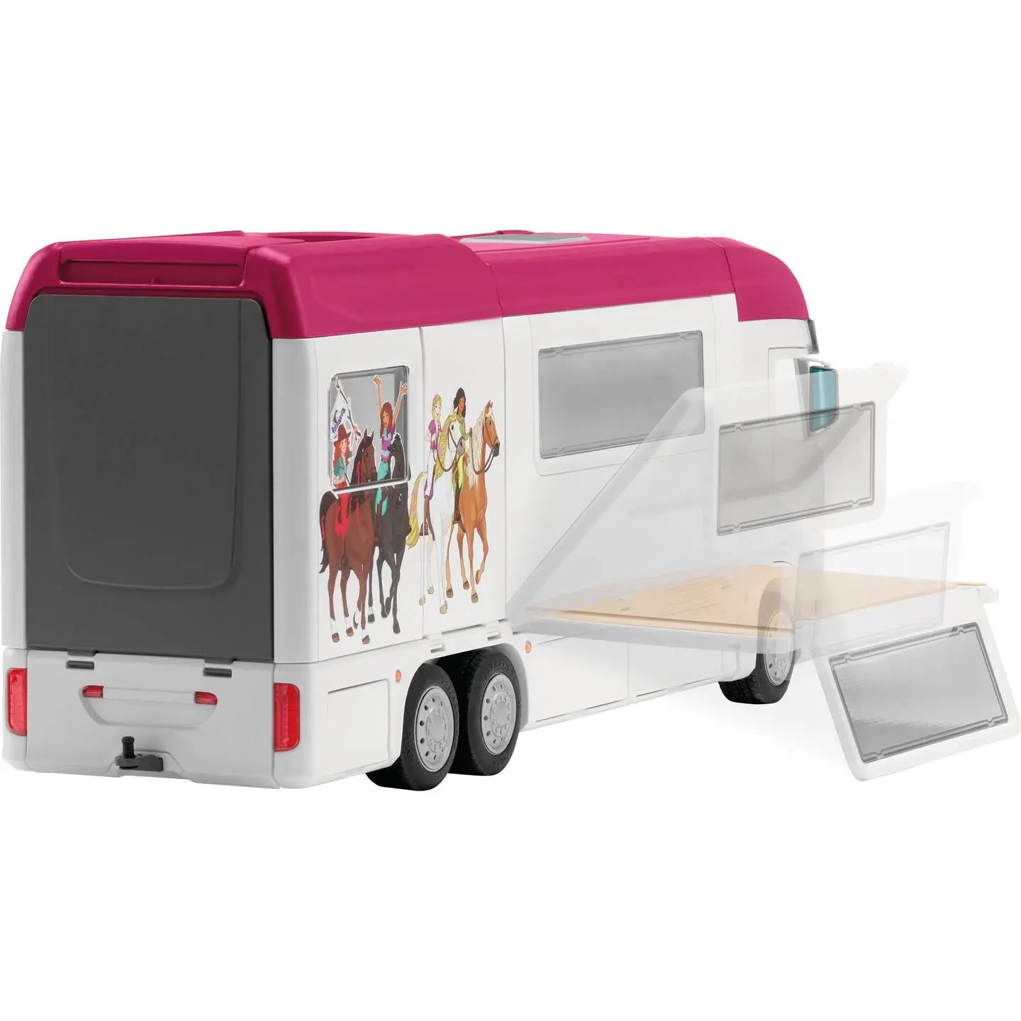 B-Ware Schleich Pferdeanhänger Set Pferdetransporter Wohnmobil Koppel Zubehör Spielzeug - 4059433652368