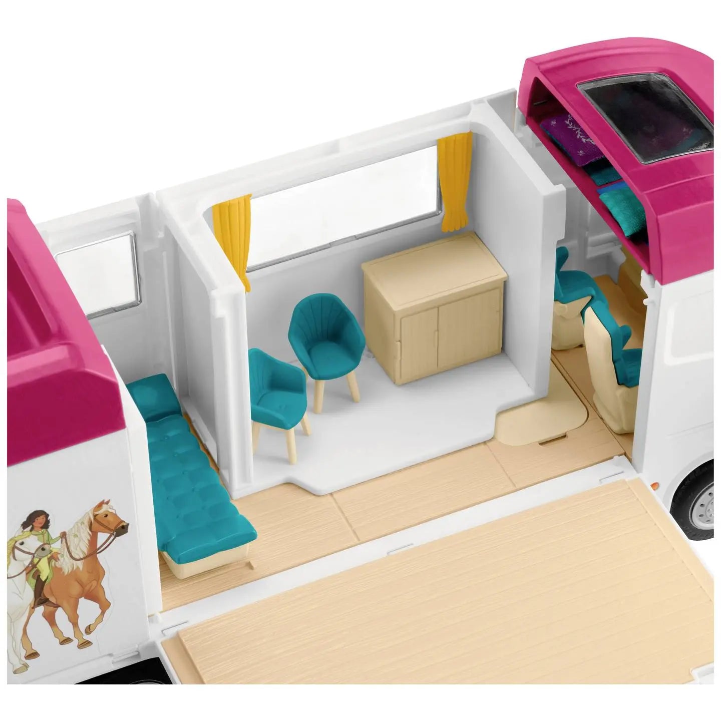 B-Ware Schleich Pferdeanhänger Set Pferdetransporter Wohnmobil Koppel Zubehör Spielzeug - 4059433652368