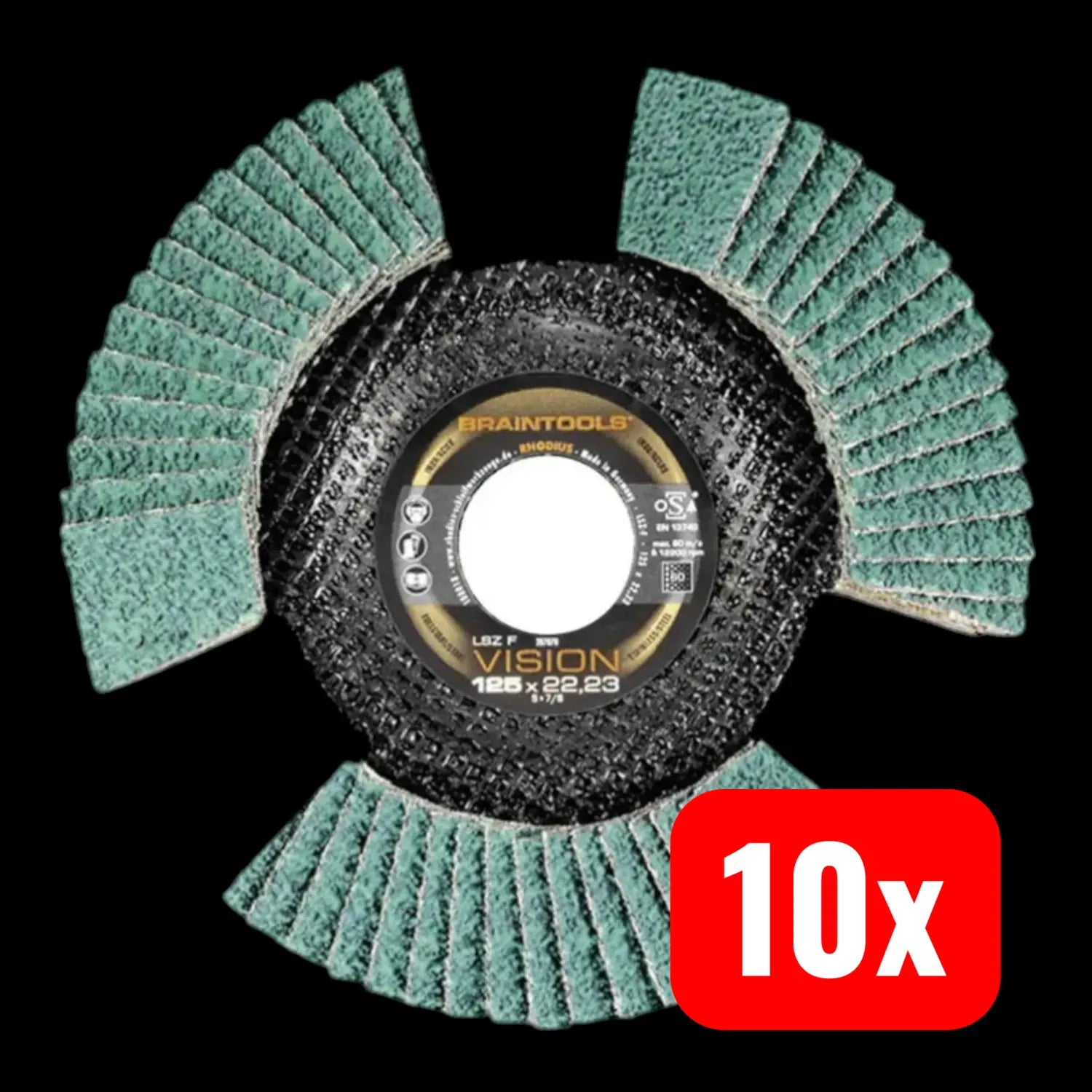 B-Ware Rhodius Lamellenschleifscheibe Fächerscheibe Vision Glasgewebe 125 Mm 10 Stück - 4011890059975