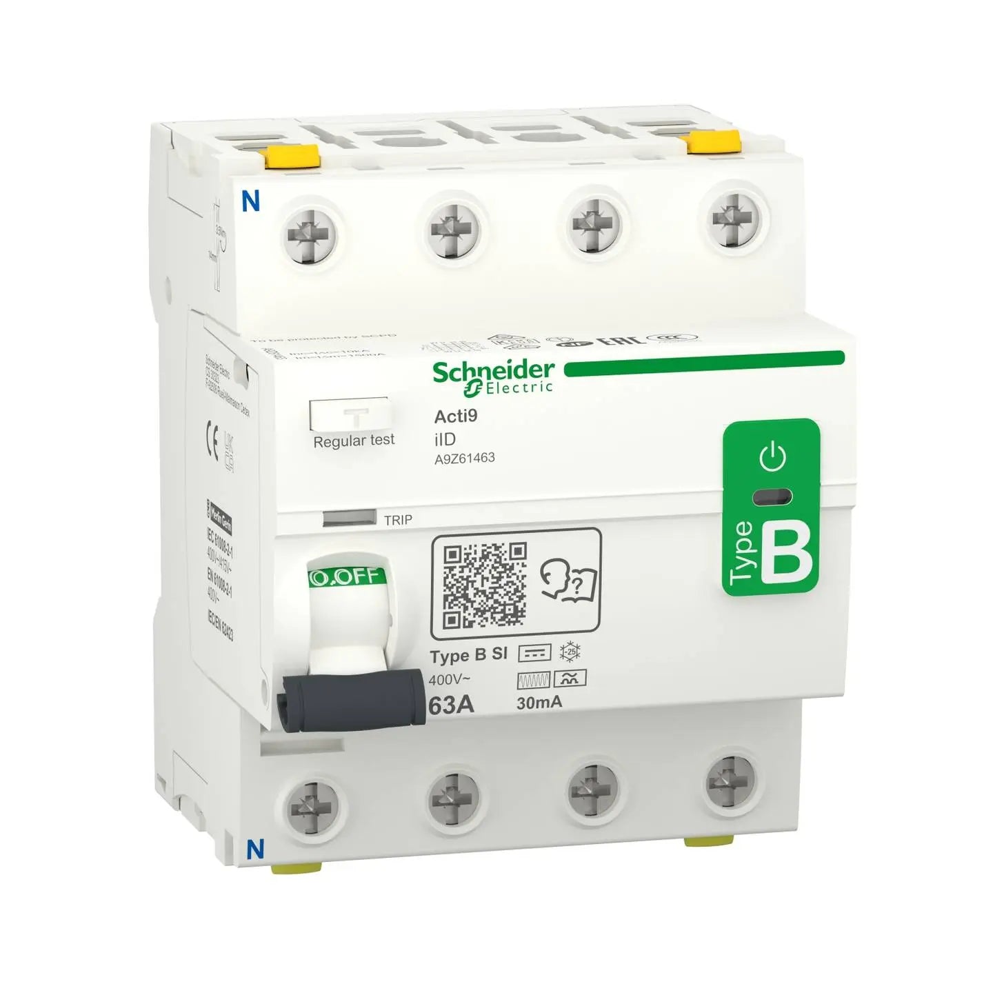 B-Ware Schneider Fehlerstromschutzschalter Fi Schalter Allstromsensitiv Acti 9 Iid 63 A - 3606489502713