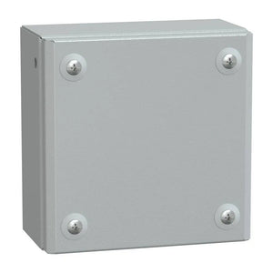 B-Ware Schneider Electric Gehäuse Kasten Flach Stahl Spacial Sbm Ip66 Ik10 150x150x80mm