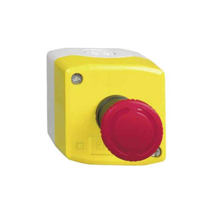 B-Ware Schneider Electric Komplettgehäuse Gehäuse Not Aus Schalter Pilztaster Rot - 3389110113686