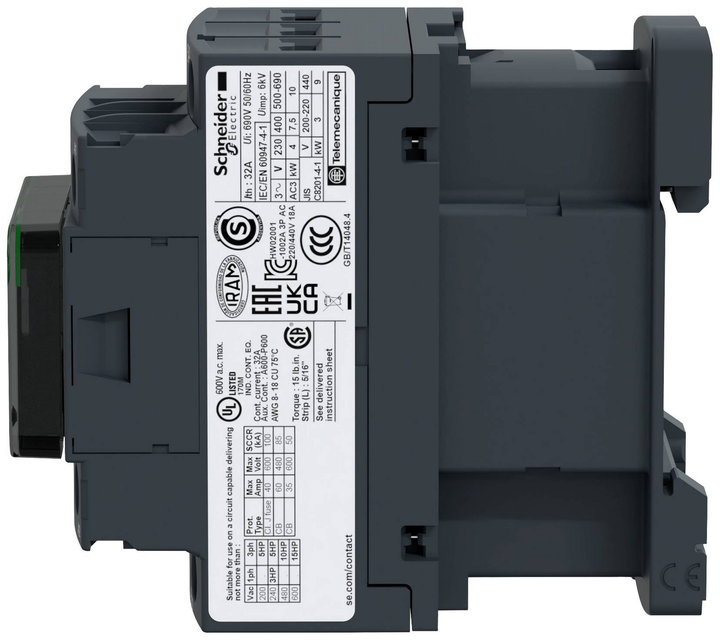 Schneider Electric LC1D18P7 Schütz 1 Schließer 1 Öffner Serie LC1 Mehrfarbig