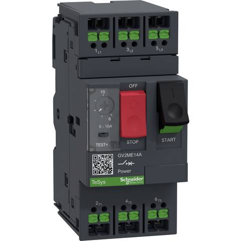 Schneider Electric Motorschutzschalter Relais GV2ME14A 3polig 6-10A Mehrfarbig - 3606487541875