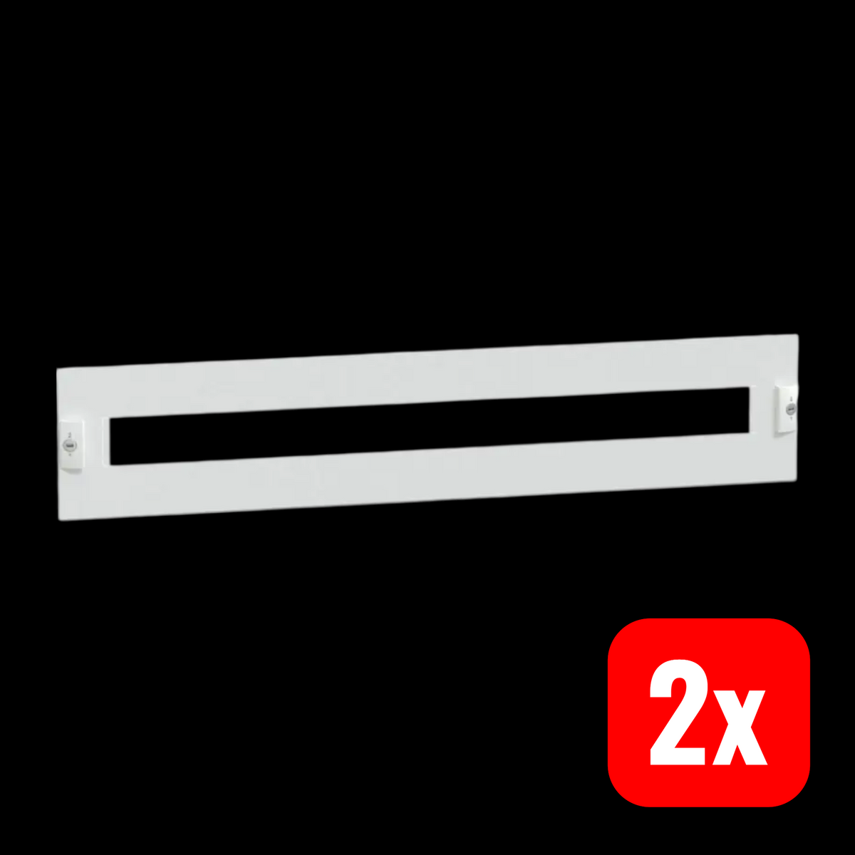 Schneider PrismaSeT P Frontplatte Abdeckung Platte 45mm Ausschnitt 3HE 2 STÜCK - 3606481872753