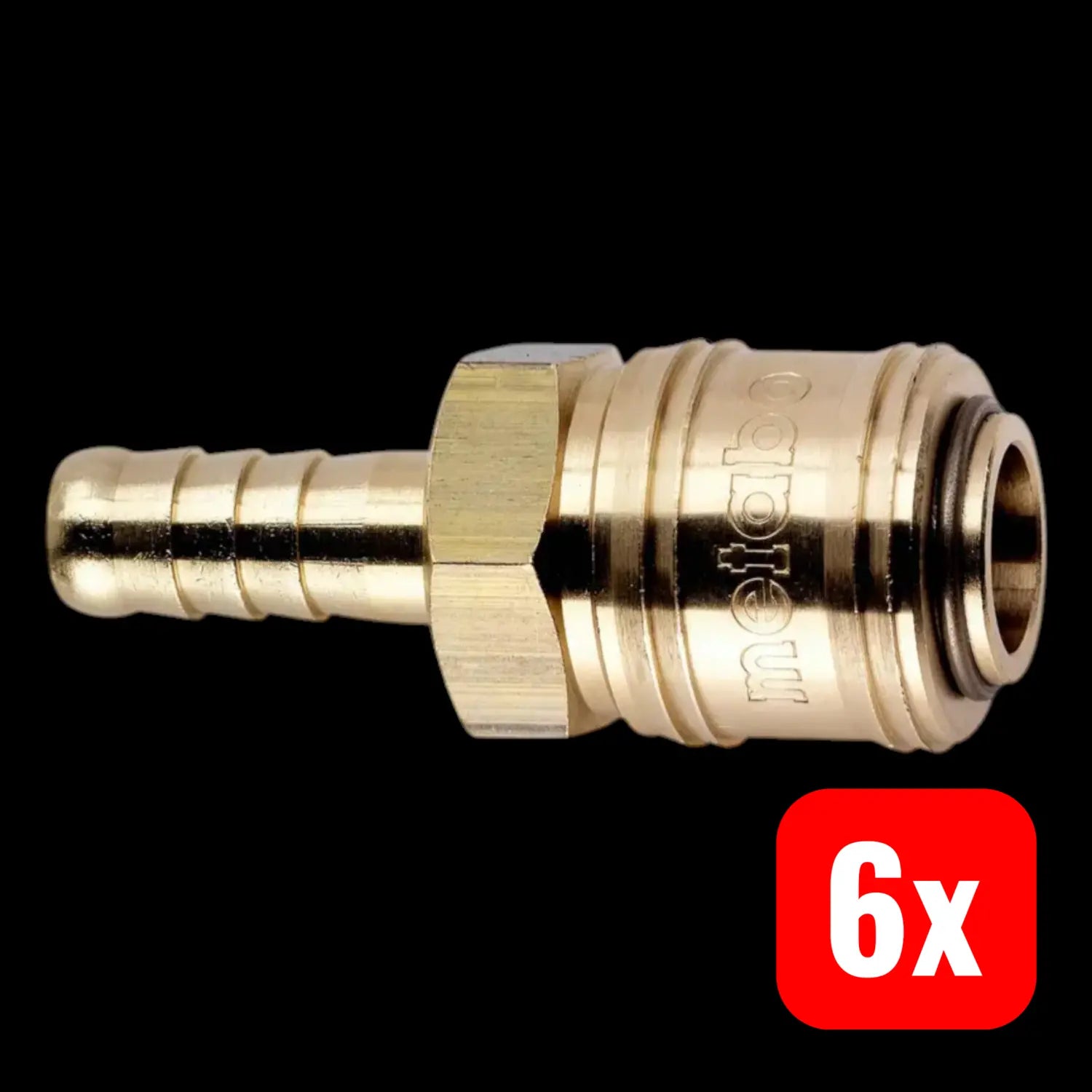 B-Ware Metabo Schnellanschlusskupplung Druckluftkupplung Euro 6mm Messing 6 Stück - 4003665103938