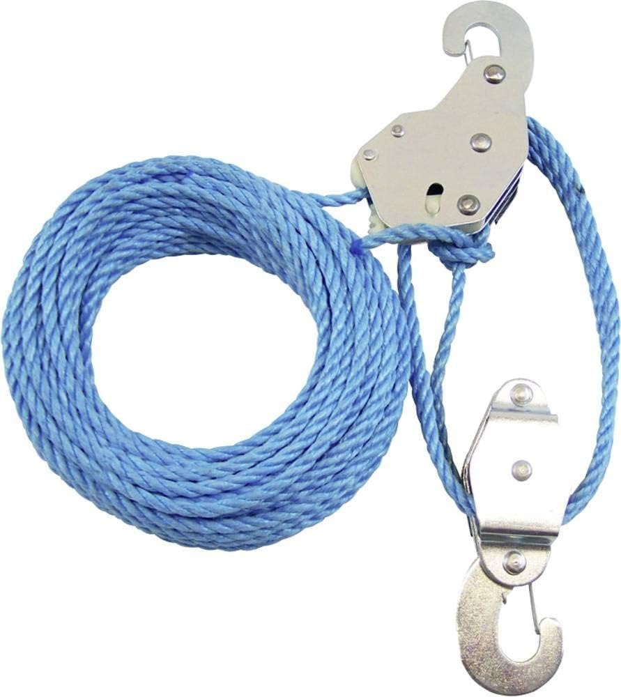 Schoerken Flaschenzug Seilzug 220kg mit Seilbremse Polypropylen Seil Universal - 4007795010814