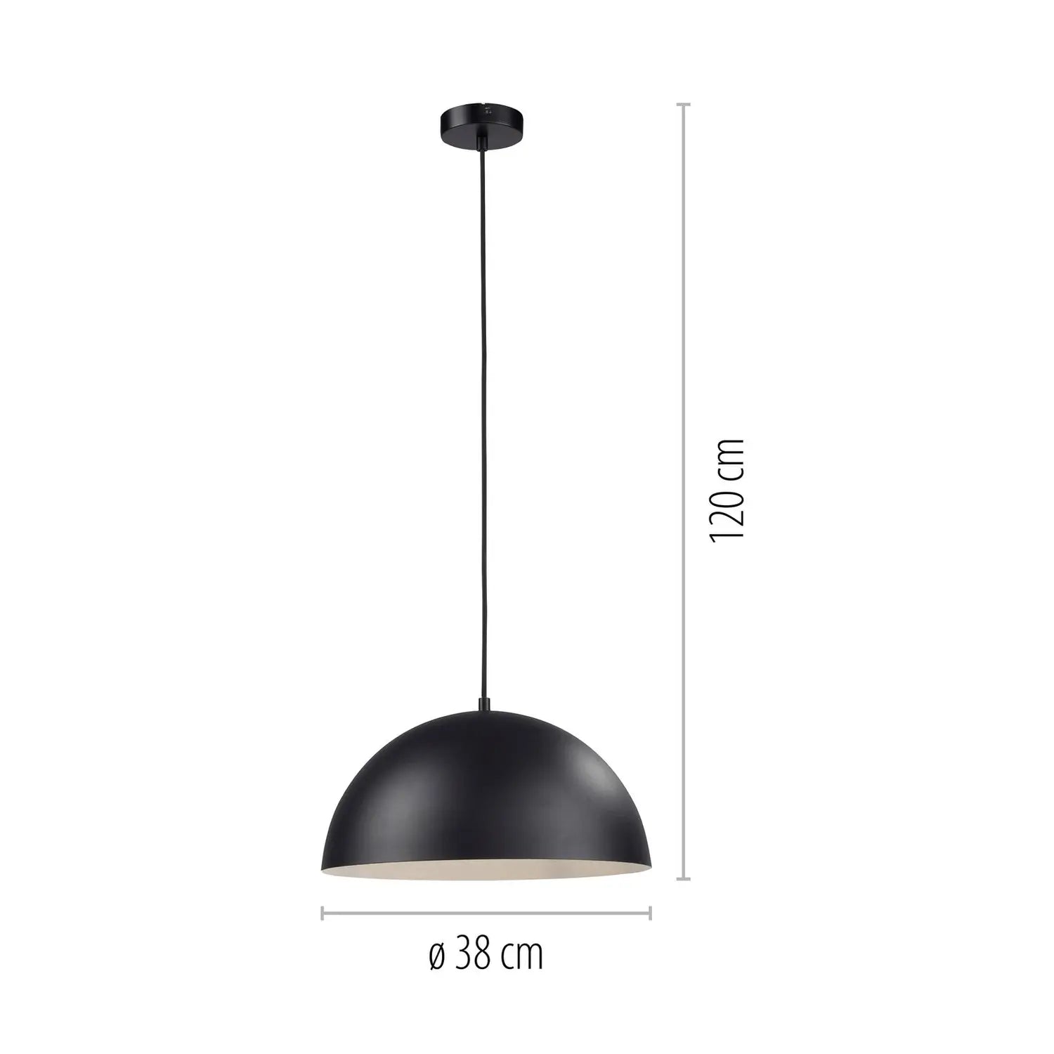 B-Ware Schöner Wohnen Hängeleuchte Pendelleuchte Ali Lampe Schwarz Eisen E27 38 Cm - 4043689017750