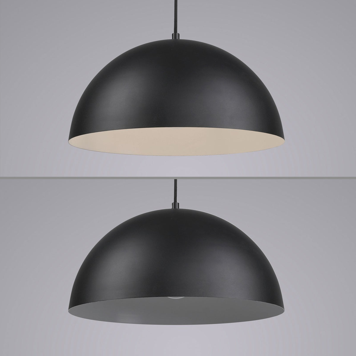SCHÖNER WOHNEN Hängeleuchte Pendelleuchte Ali Lampe schwarz Eisen E27 38 cm - 4043689017750