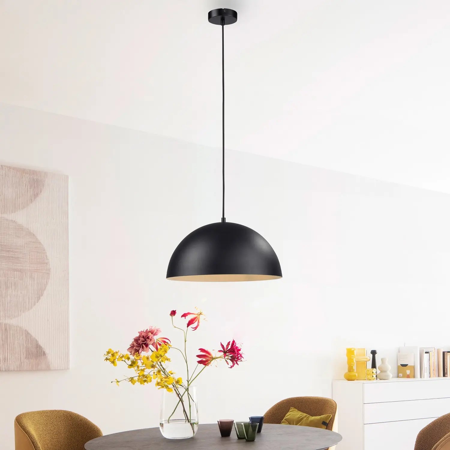 B-Ware Schöner Wohnen Hängeleuchte Pendelleuchte Ali Lampe Schwarz Eisen E27 38 Cm - 4043689017750