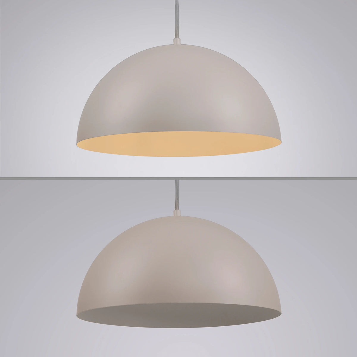 SCHÖNER WOHNEN Hängeleuchte Pendelleuchte Ali Sand Eisen Lampe Ø 38 cm E27 LED - 4043689017767