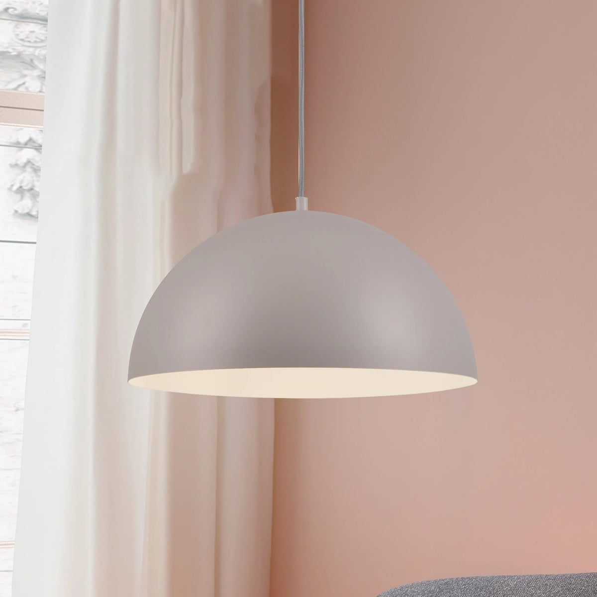 SCHÖNER WOHNEN Hängeleuchte Pendelleuchte Ali Sand Eisen Lampe Ø 38 cm E27 LED - 4043689017767