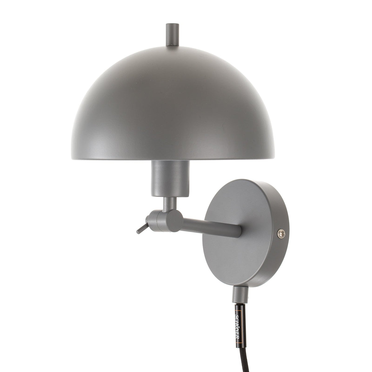 Schöner Wohnen Wandleuchte Leuchte Kia grau kippbar Metallschirm Schalter E14 - 4052231302374