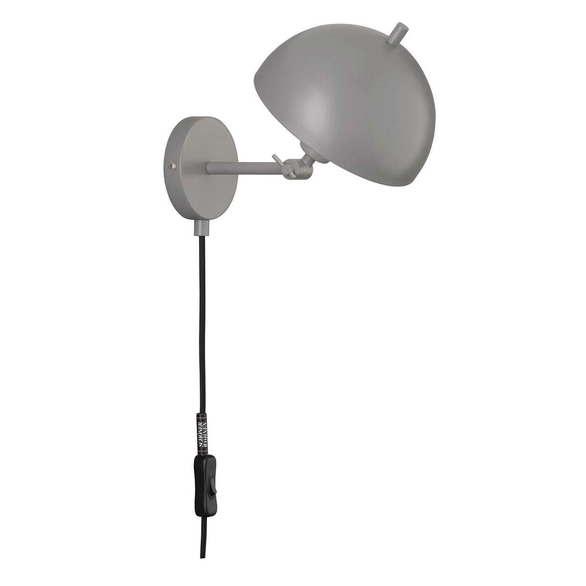 Schöner Wohnen Wandleuchte Leuchte Kia grau kippbar Metallschirm Schalter E14 - 4052231302374