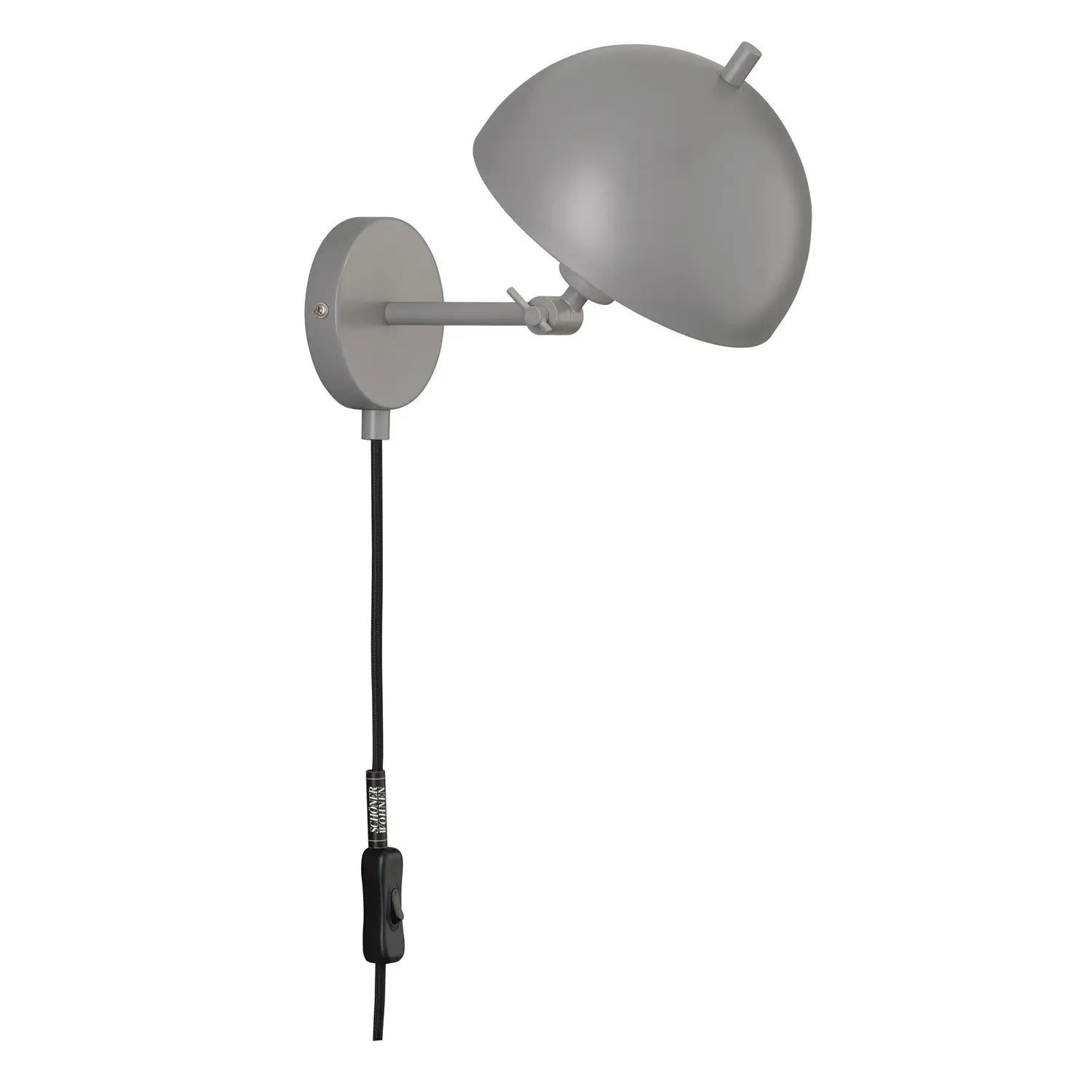 B-Ware Schöner Wohnen Wandleuchte Leuchte Kia Grau Kippbar Metallschirm Schalter E14 - 4052231302374