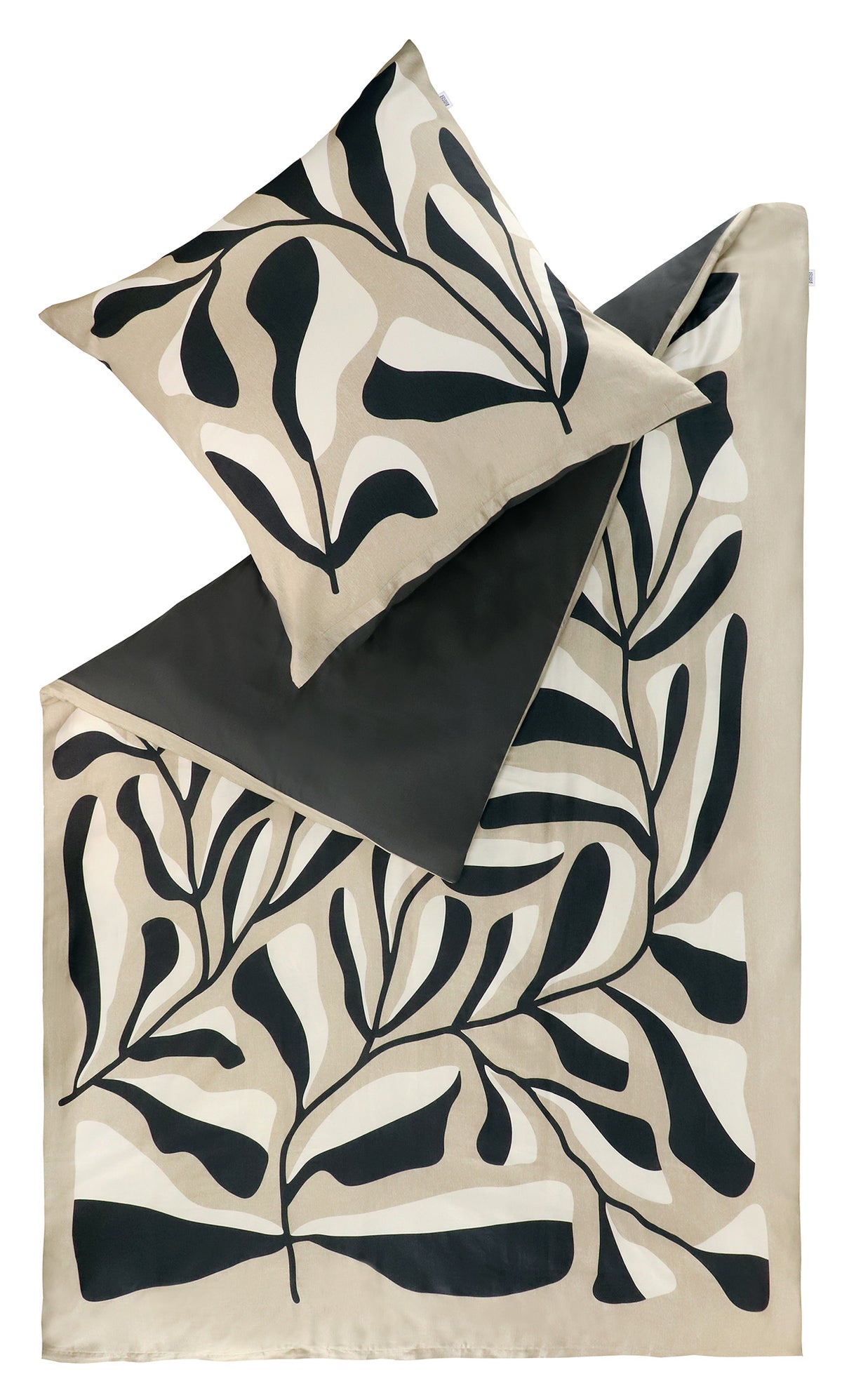 Schöner Wohnen Bettwäsche Garnitur Bettbezug Plant anthrazit 155 x 220 cm - 4005414540919