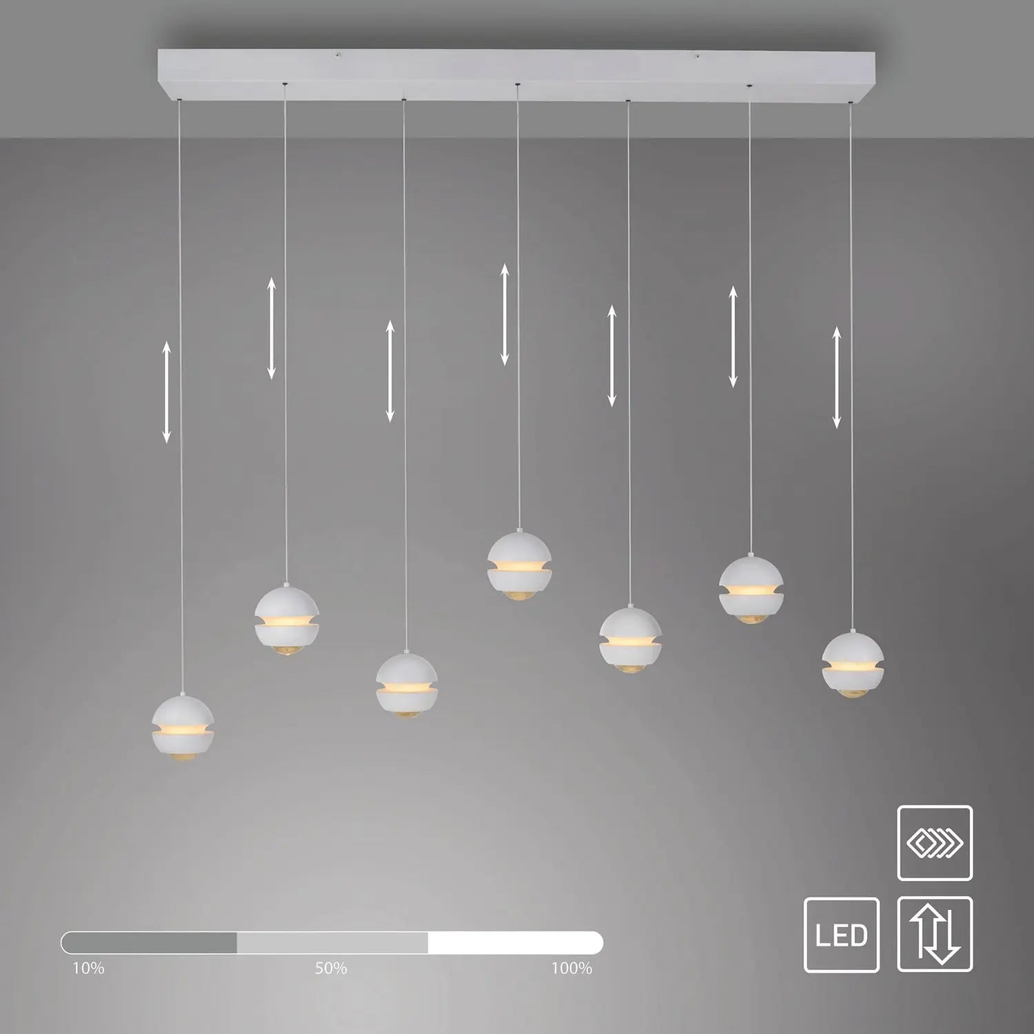 B-Ware Schöner Wohnen Hängelampe Pendelleuchte Led Lampe Lini Weiß Wohnzimmer Esszimmer - 4043689018085