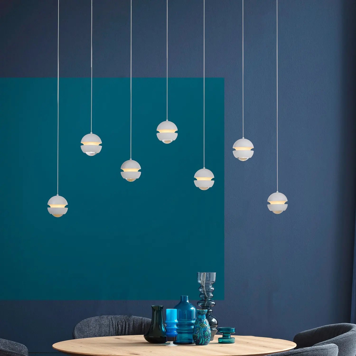 B-Ware Schöner Wohnen Hängelampe Pendelleuchte Led Lampe Lini Weiß Wohnzimmer Esszimmer - 4043689018085