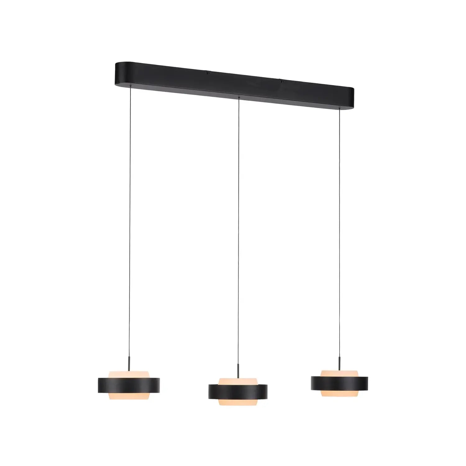 B-Ware Schöner Wohnen Pendelleuchte Hängeleuchte Led Elmo Schwarz Glas Eisen Esszimmer - 4043689019365