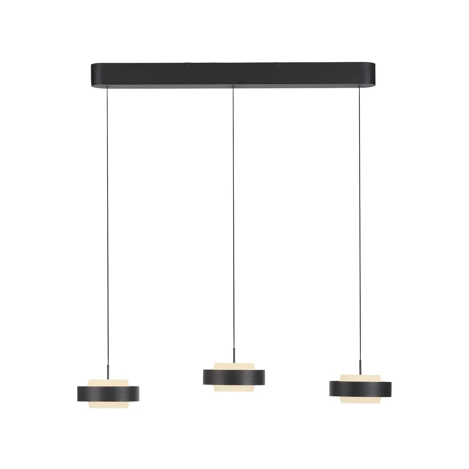 B-Ware Schöner Wohnen Pendelleuchte Hängeleuchte Led Elmo Schwarz Glas Eisen Esszimmer - 4043689019365