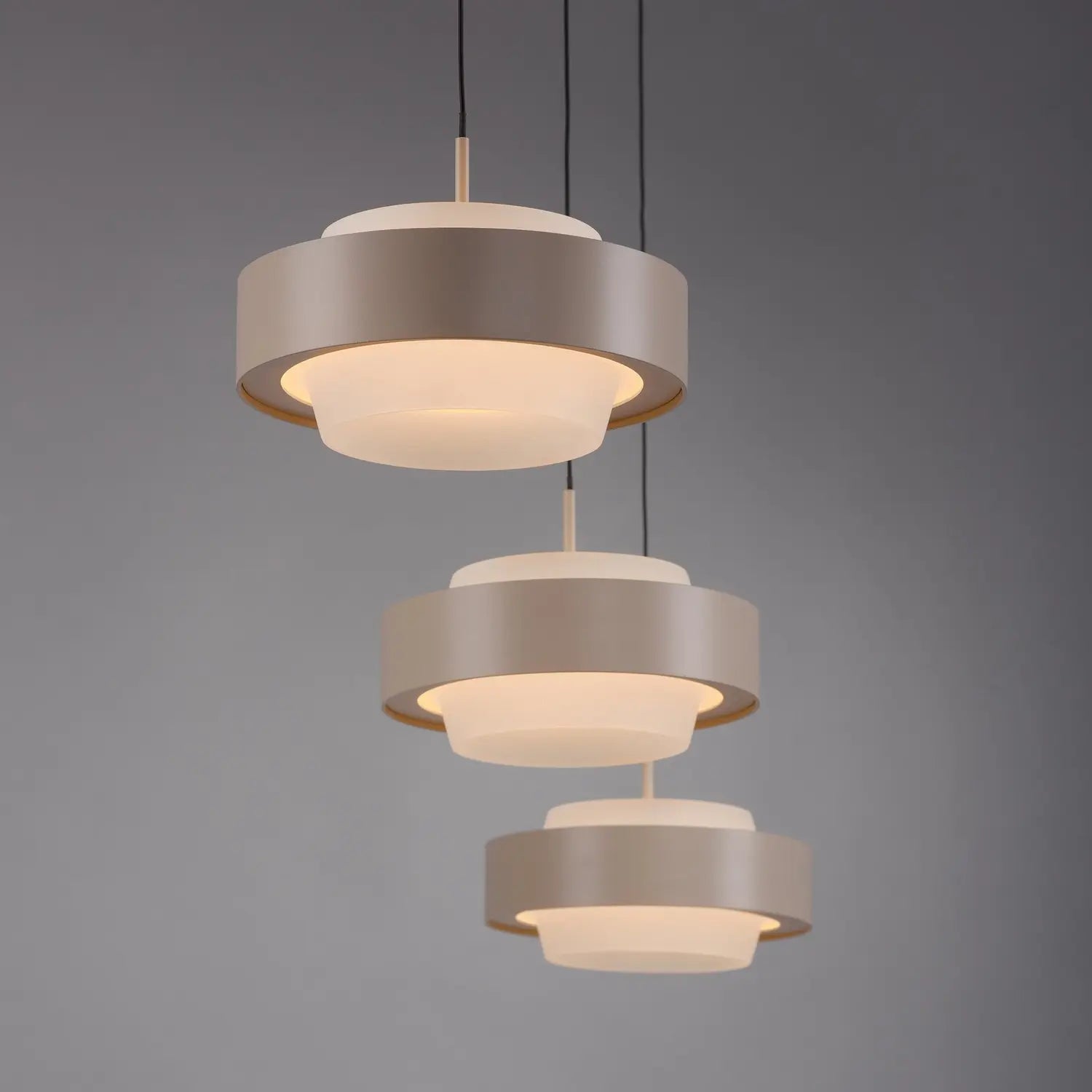 B-Ware Schöner Wohnen Hängelampe Pendelleuchte Led Lampe Elmo Beige Sandbrise Glas - 4043689019372