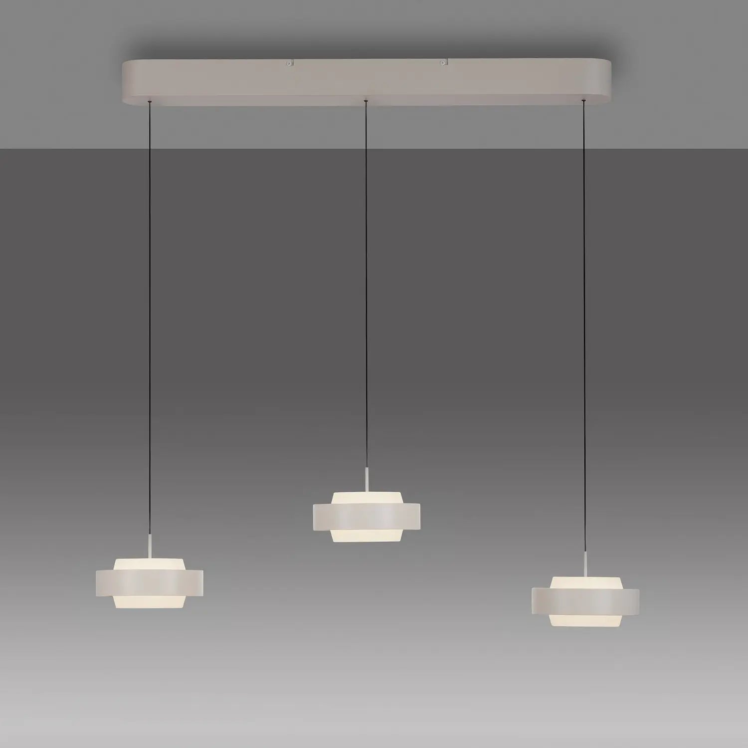 B-Ware Schöner Wohnen Hängelampe Pendelleuchte Led Lampe Elmo Beige Sandbrise Glas - 4043689019372