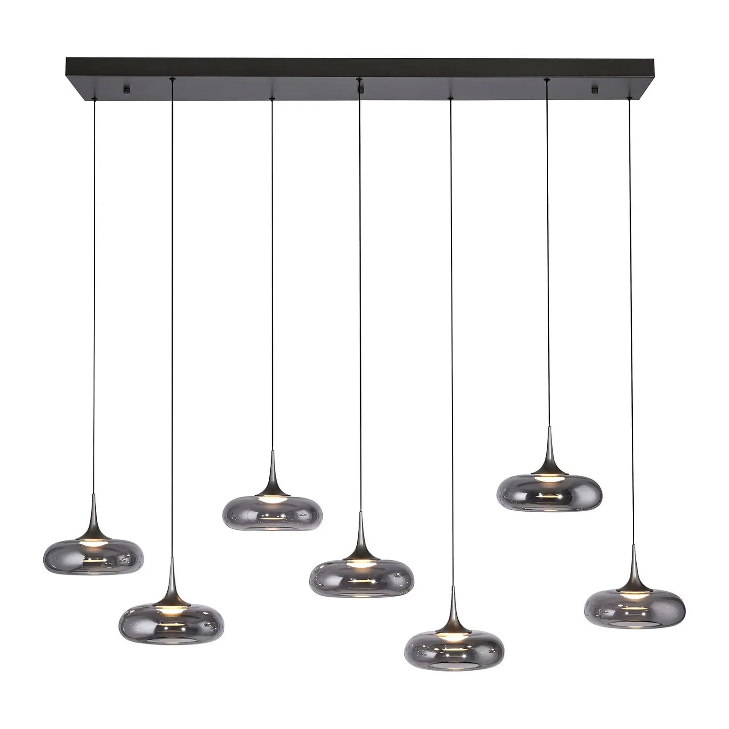 B-Ware Schöner Wohnen Pendelleuchte Hängelampe Led Posh Rauchglas Dimmbar 7 Flammig - 4043689018429