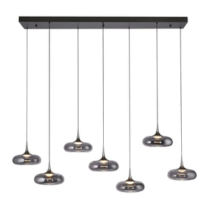 B-Ware Schöner Wohnen Pendelleuchte Hängelampe Led Posh Rauchglas Dimmbar 7 Flammig