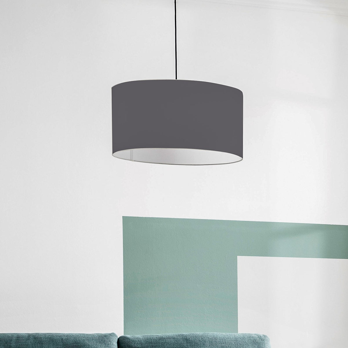 Schöner Wohnen Hängelampe Pendelleuchte Pina Lampe dunkelgrau E27 LED - 4052231600180