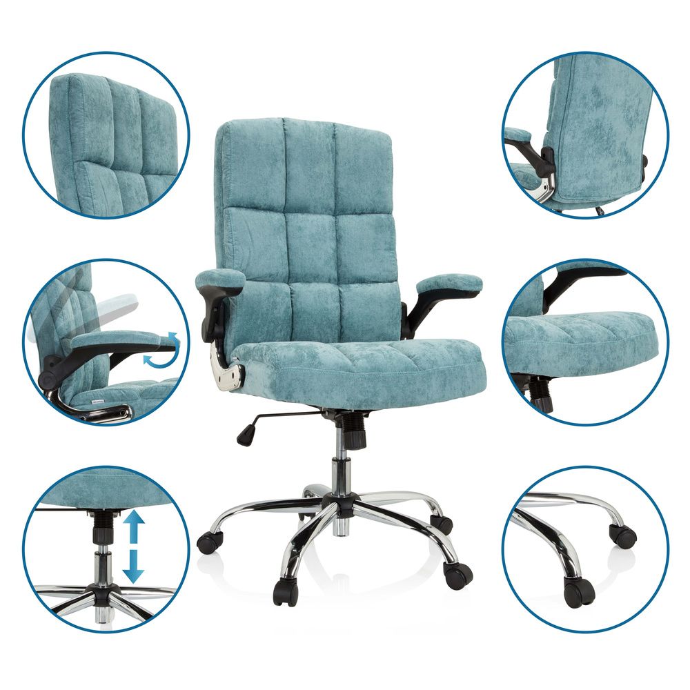 Schreibtisch Bürostuhl Chefsessel RELAX WD 100 Drehstuhl blau/mint SIEHE TEXT - 4064323028154