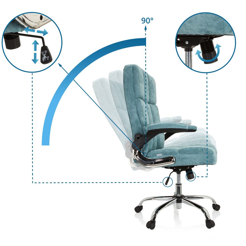 Schreibtisch Bürostuhl Chefsessel RELAX WD 100 Drehstuhl blau/mint SIEHE TEXT - 4064323028154