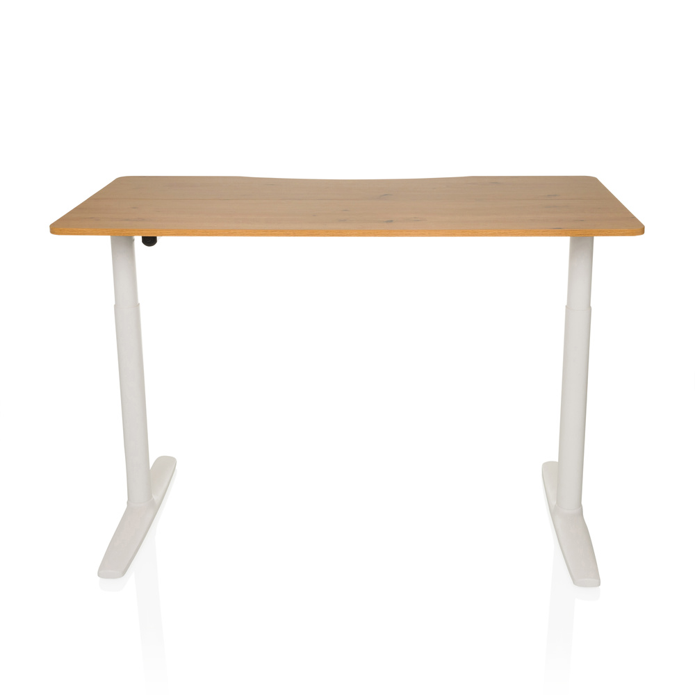 B-Ware Hjh Office Schreibtisch Arbeitsplatz Elektrisch Höhenverstellbar Eiche 140x70 - 4064323038313