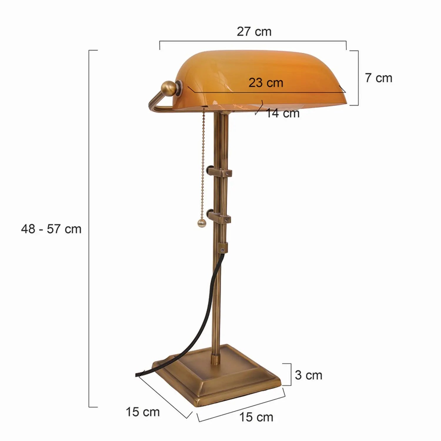 B-Ware Steinhauer Ancilla Bankerlampe Tischlampe Leuchte Bronze 1 Flammig
