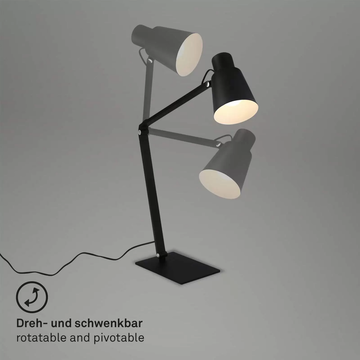 B-Ware Briloner Schreibtischleuchte 7467015 Tischlampe Tischleuchte Leuchte In Schwarz - 4002707445296