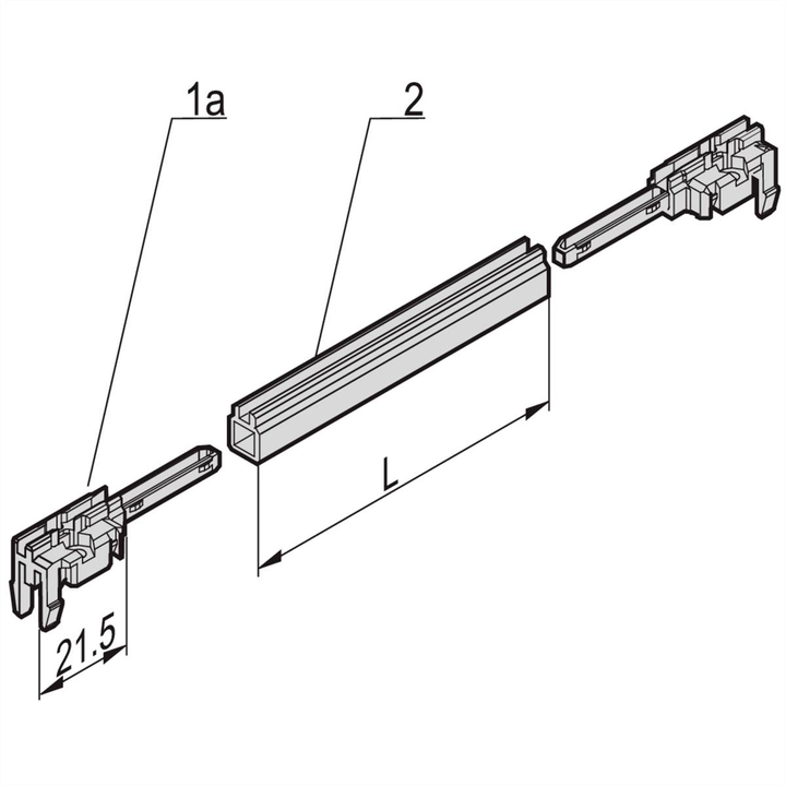 Schroff Führungsschiene Zubehör Pc Rot Silber 280 Mm 2 Mm Nutbreite Universell   B-Ware - 4036088219764